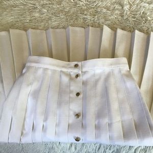 St Michael White Accordion Pleated Skirt size 44 UK 14